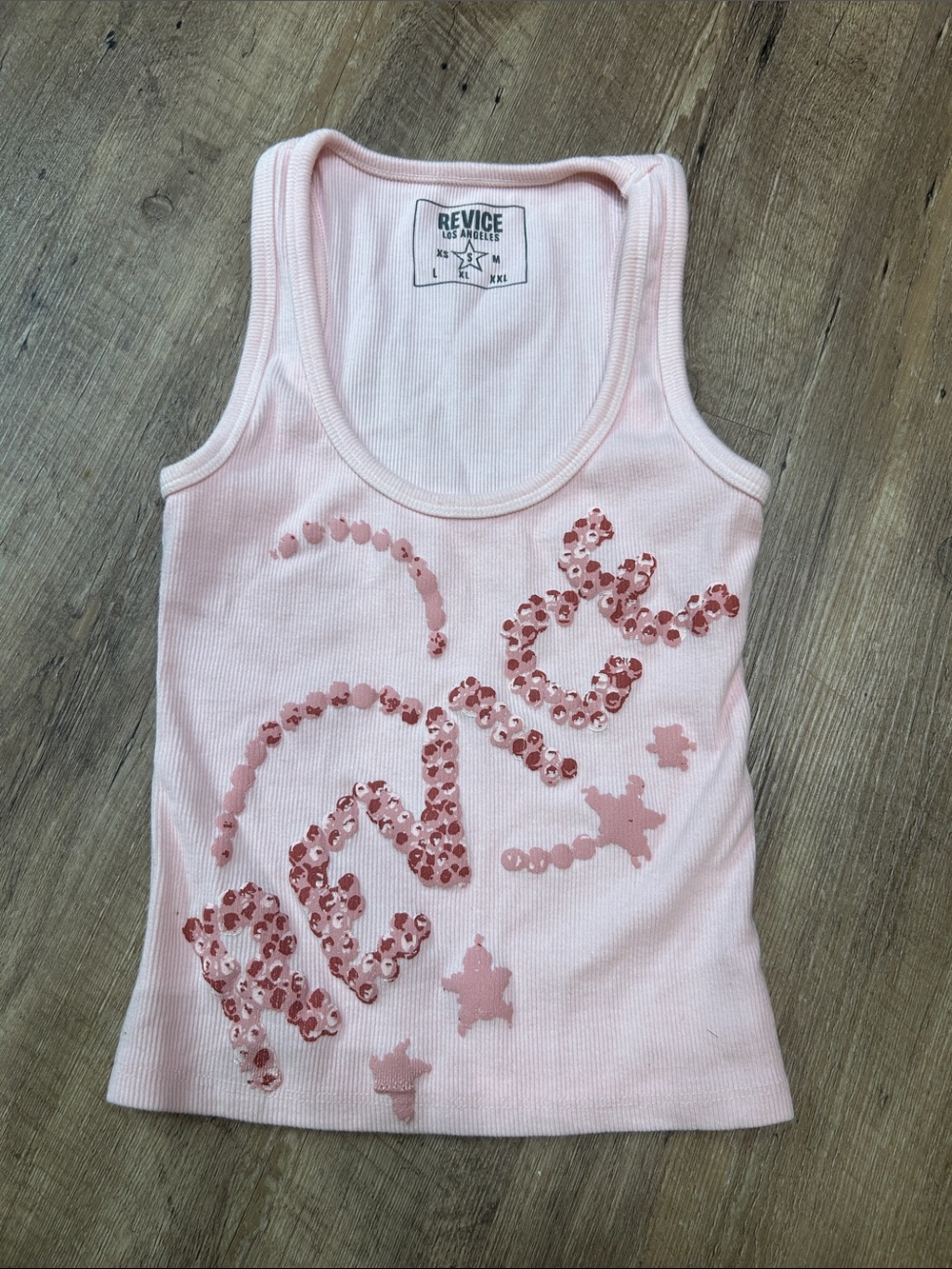 Revive tank top in soft pink